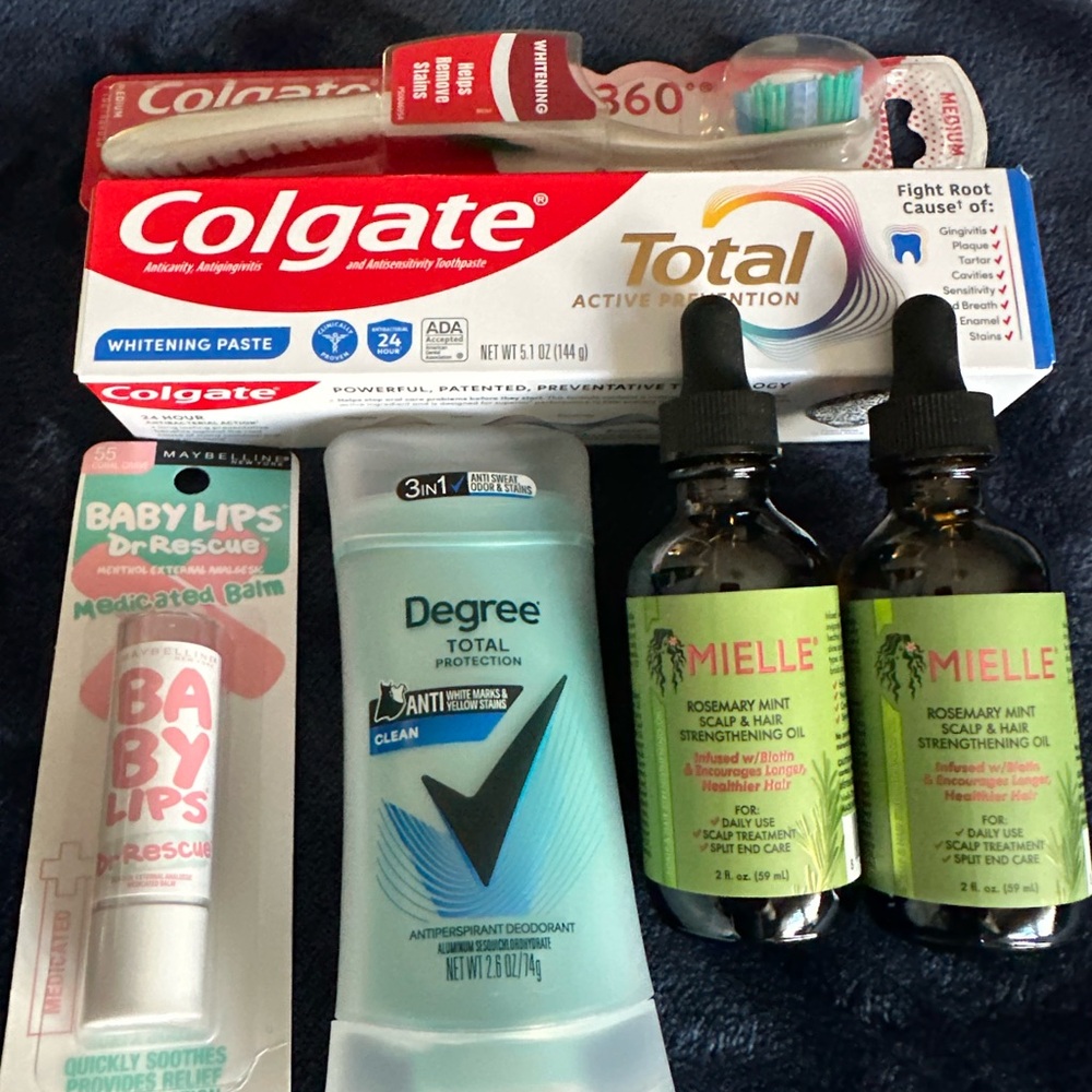 Women’s self care bundle.  Mielle degree maybelline Colgate all new items.
